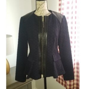 Nanette Lepore Collarless Navy Blazer